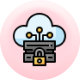 secure cloud server icon
